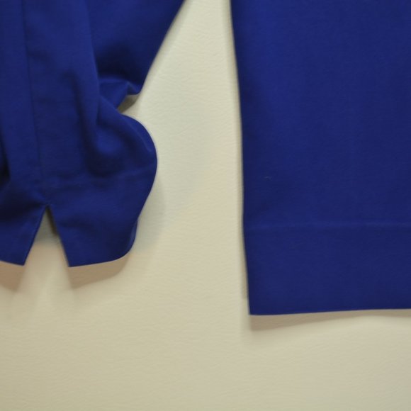 CHICOS Size 0 Women Royal BLUE Cropped STRETCH Chino CAPRI Trouser TAPERED Pants - Picture 8 of 8